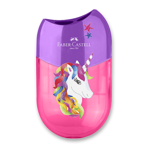 Obrázek produktu: Ořezávátko Faber-Castell dvojité se zásobníkem - Unicorn