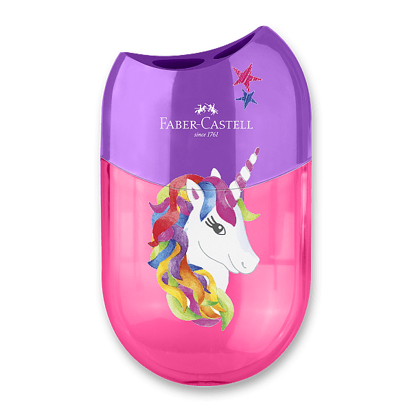 Ořezávátko Faber-Castell Unicorn 2 otvory,  s odpadní nádobkou Faber-Castell