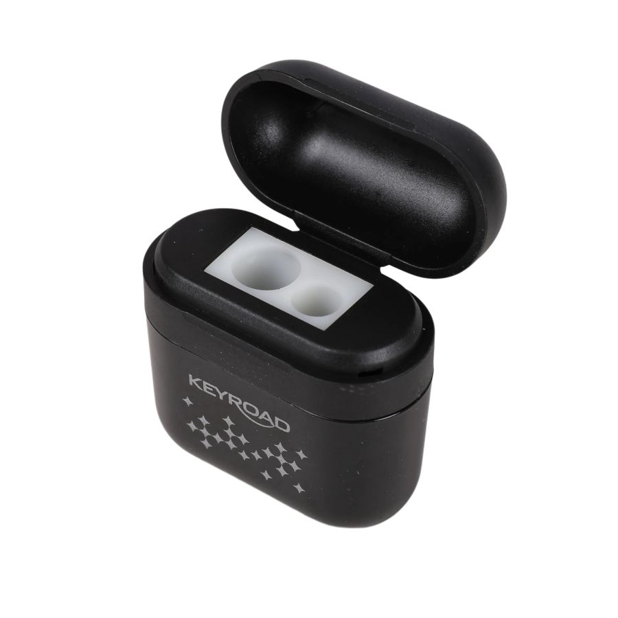 Ořezávátko KEYROAD AirDuo dvojité s kontejnerem - černé