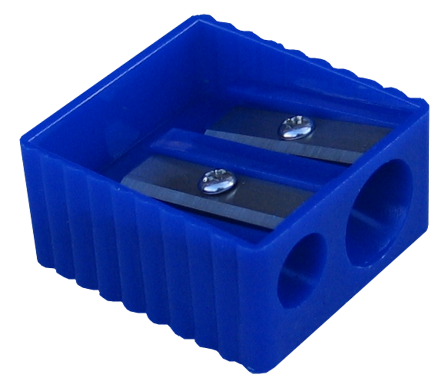 Ořezávátko Tempus plastové hranaté na 2 tužky - mix barev