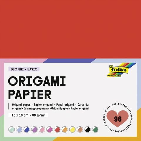 Obrázek produktu: Origami papír 10×10 cm – 96 listů – 12 barev