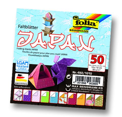 Obrázek produktu: Origami papír Japonsko 80 g/m2 - 10 × 10 cm, 50 archů