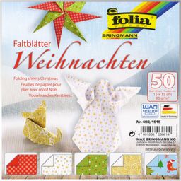 Obrázek produktu: Origami papír Vánoce - 80 g/m2 - 15 × 15 cm, 50 archů