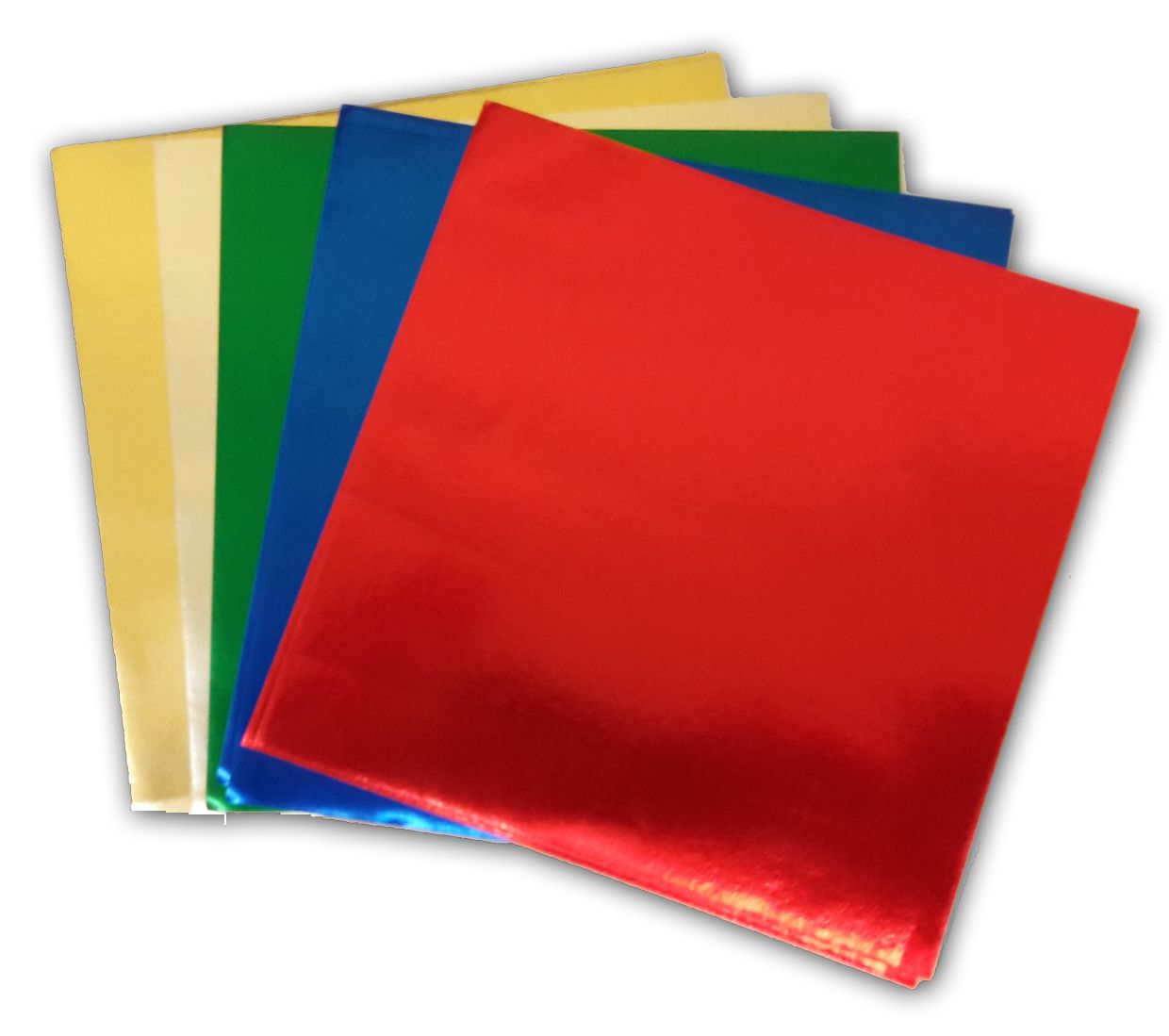 Origami papír z alufolie - 15 × 15 cm, 50 archů