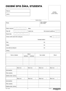 Obrázek produktu: Osobní spis žáka, studenta