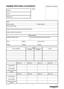 Obrázek produktu: Osobní spis žáka, studenta