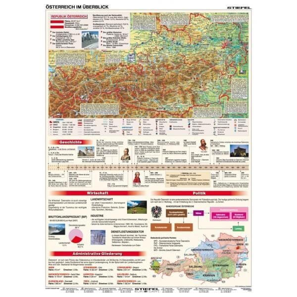 Österreich im Überblick 120 × 160 cm