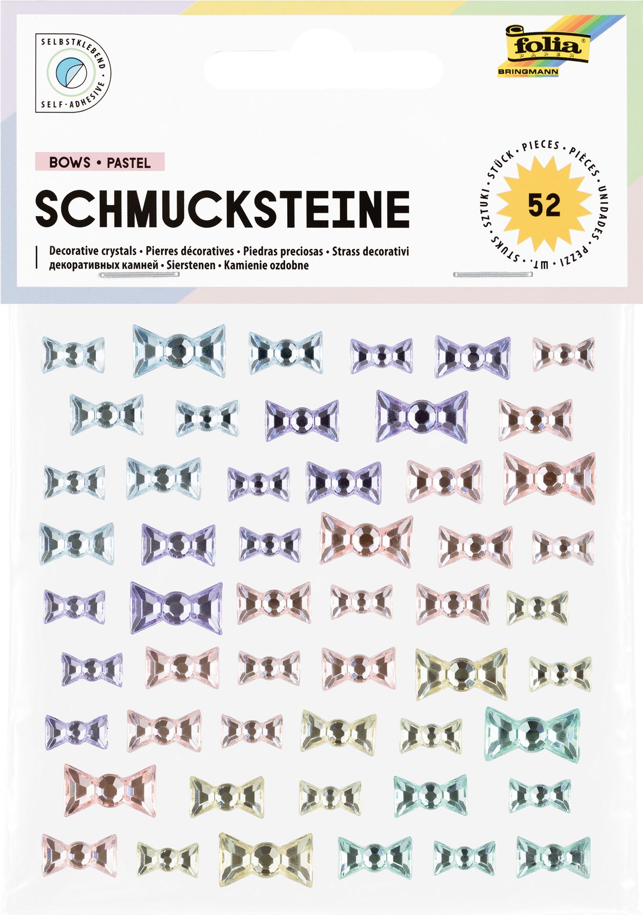Ozdobné kamínky samolepící - 52 ks - MAŠLIČKY