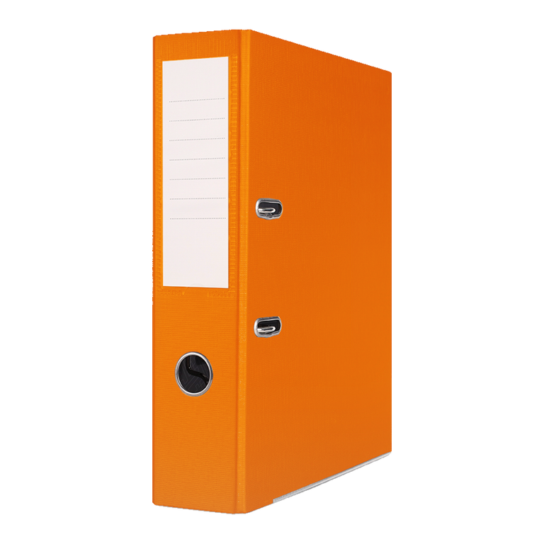 Levně Pákový pořadač Basic A4 7,5 cm, PP, kovová lišta - oranžový