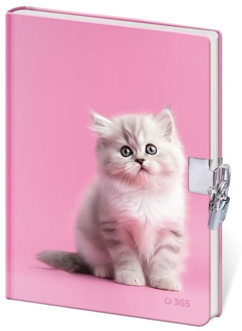 Památník se zámkem A5 čistý - Lovely Kitten