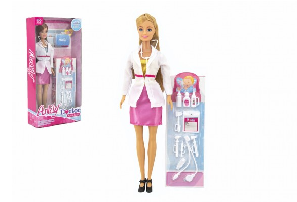 Panenka Anlily doktorka kloubová 30 cm s doplňky, mix barev