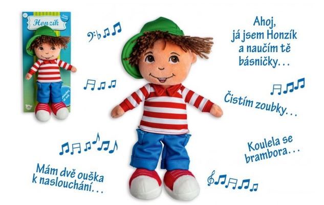 Teddies kluk Honzík hadrový česky mluvící na kartě 30 cm