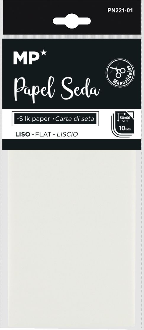 Papír hedvábný 50 × 66 cm - 10 ks bílý