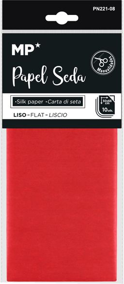 Obrázek produktu: Papír hedvábný 50 × 66 cm - 10 ks červený