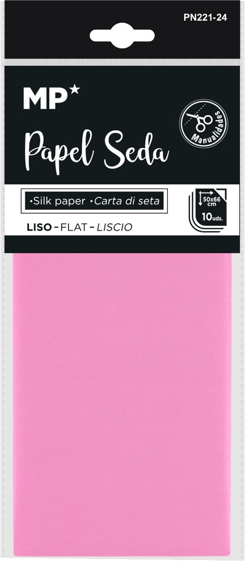 Papír hedvábný 50 × 66 cm - 10 ks světle růžový