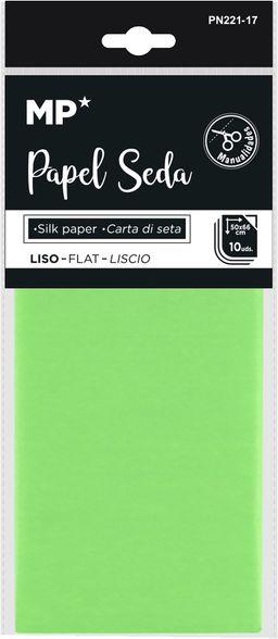 Obrázek produktu: Papír hedvábný 50 × 66 cm - 10 ks světle zelený