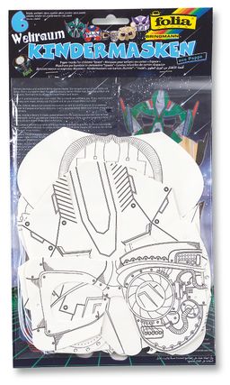 Obrázek produktu: Papírové masky - sada - 6 ks - VESMÍR