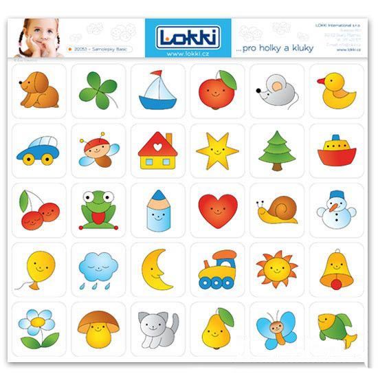 Papírové rozlišující samolepky pro mateřské školky - Basic