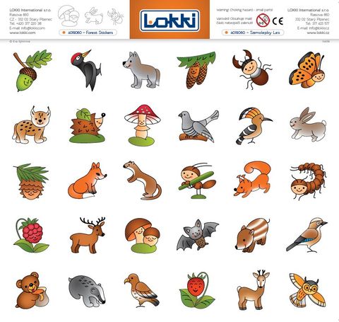 Obrázek produktu: Papírové rozlišující samolepky pro mateřské školky - Les