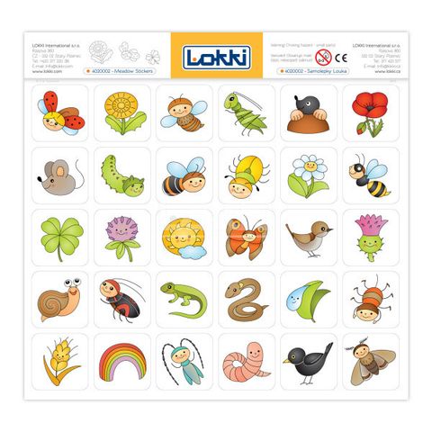 Obrázek produktu: Papírové rozlišující samolepky pro mateřské školky - Louka