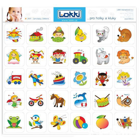 Levně Papírové rozlišující samolepky pro mateřské školky - Oblíbené