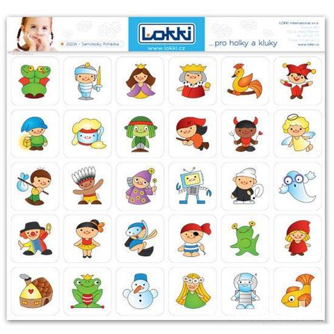 Obrázek produktu: Papírové rozlišující samolepky pro mateřské školky - Pohádky