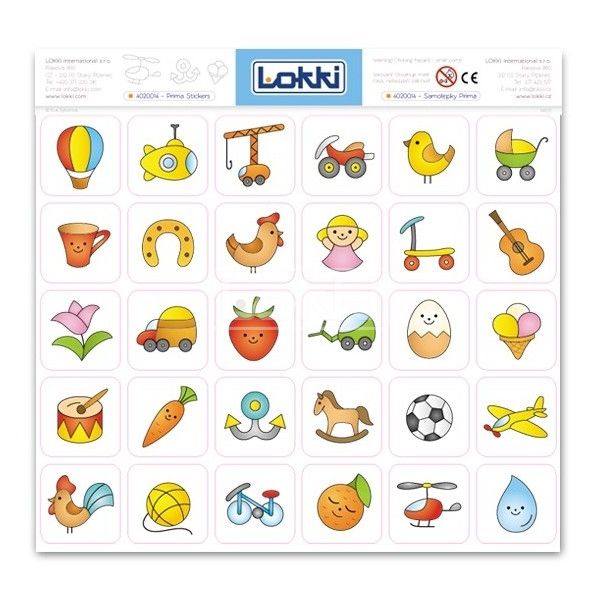 Papírové rozlišující samolepky pro mateřské školky - Prima