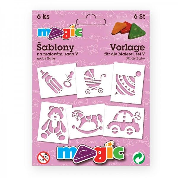 Papírové šablony - Baby - 6 ks