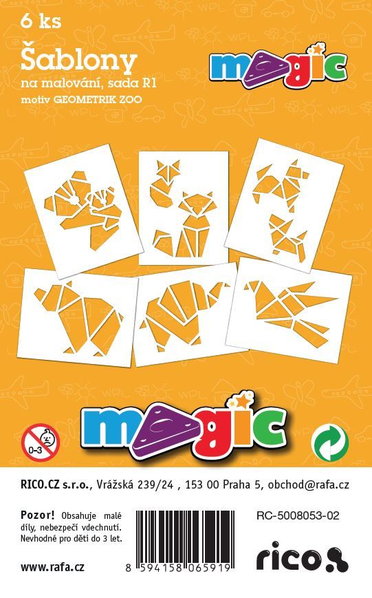 Papírové šablony - Geometrik ZOO
