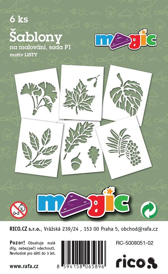 Papírové šablony - Listy