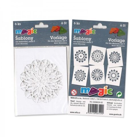 Obrázek produktu: Papírové šablony - Mandaly - 6 ks