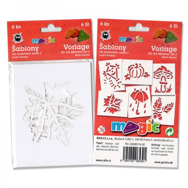 Papírové šablony - Podzim - 6 ks