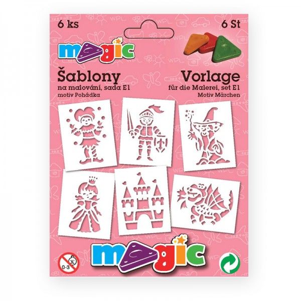 Papírové šablony - Pohádka - 6 ks
