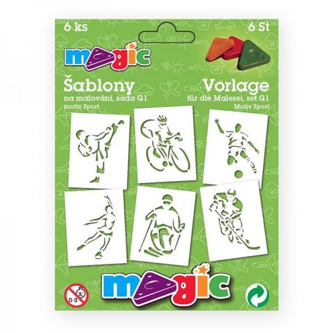 Obrázek produktu: Papírové šablony - Sport - 6 ks