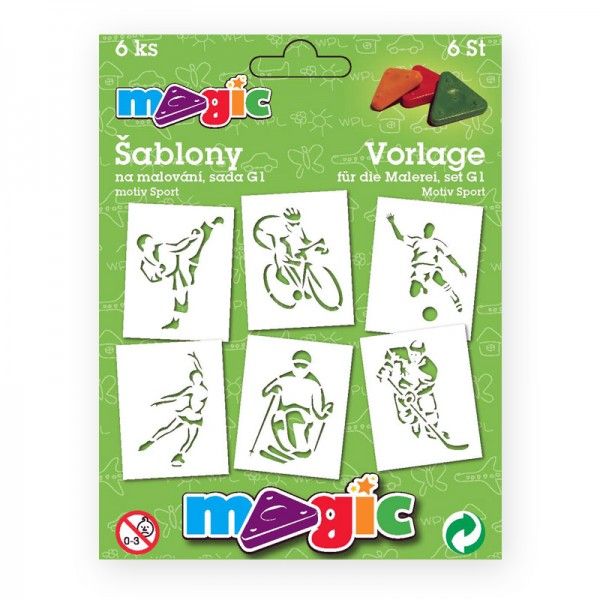 Papírové šablony - Sport - 6 ks