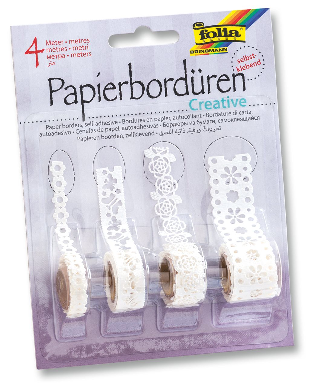 Papírové samolepicí bordury - "CREATIVE"