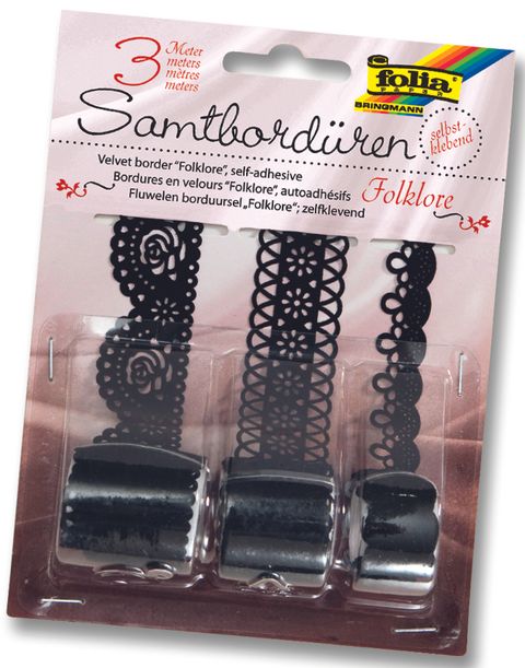 Obrázek produktu: Papírové samolepicí bordury, krajky - černé