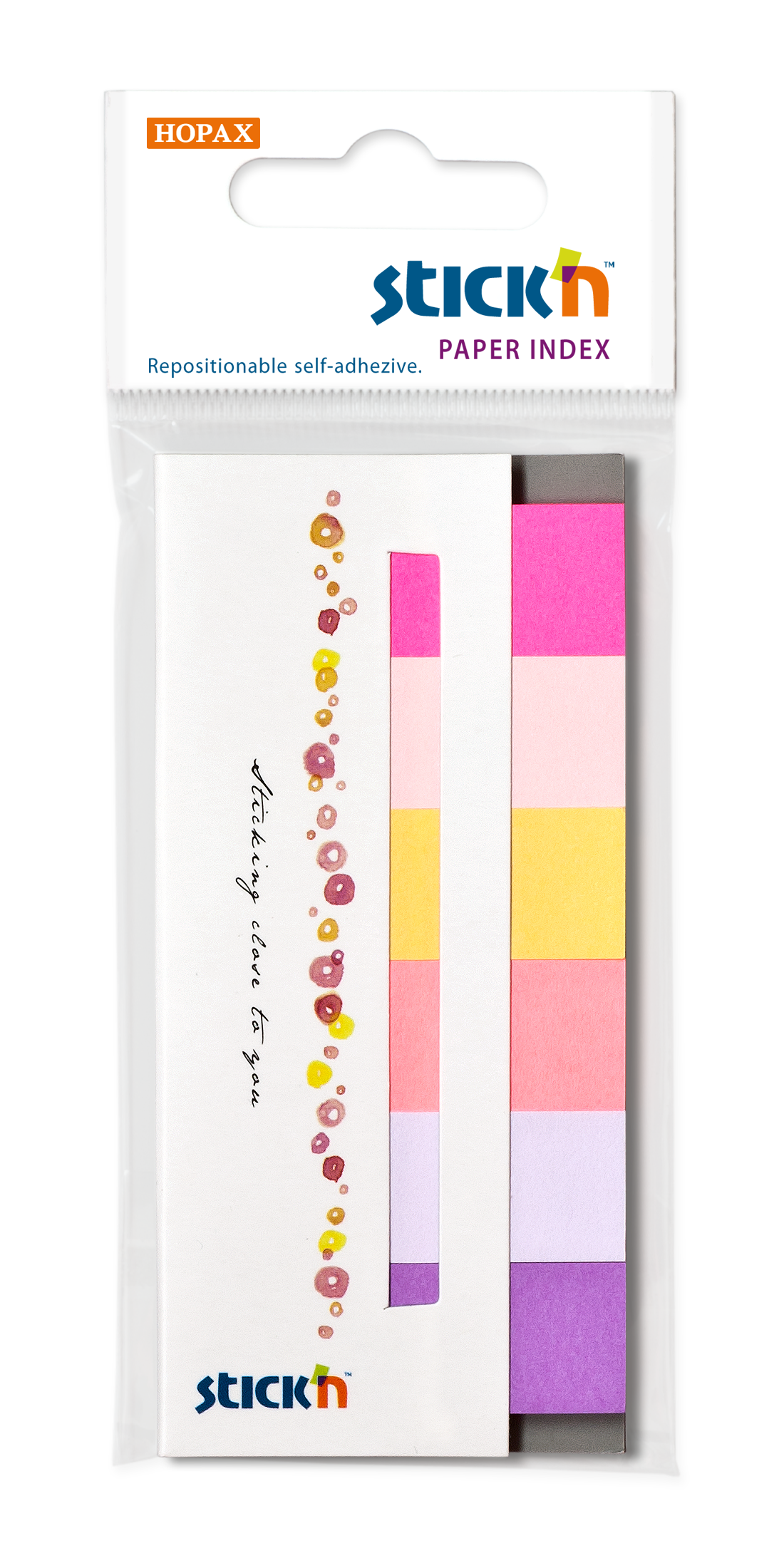 Papírové samolepicí záložky Stick'n 45 × 15 mm, 6 × 30 lístků, jarní barvy