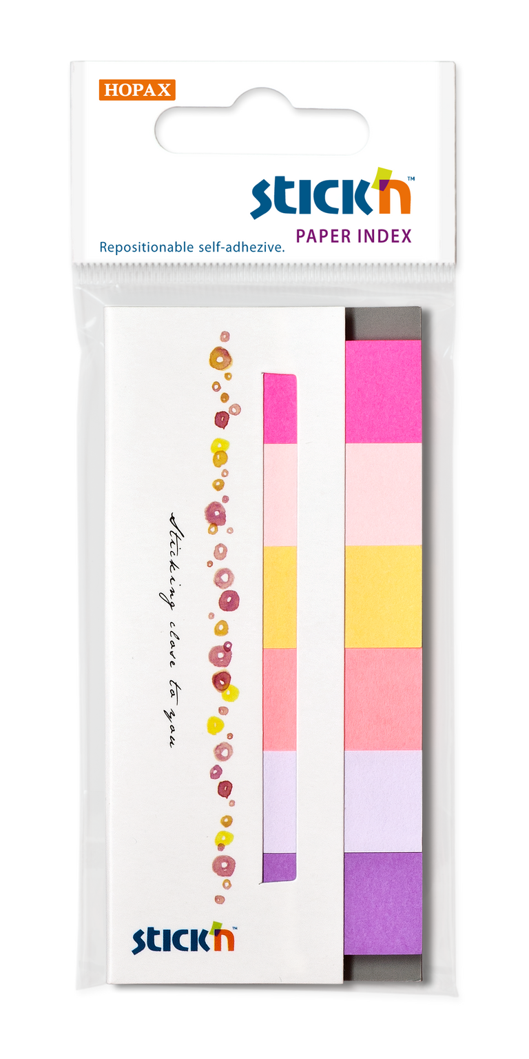 Samolepicí záložky Stick'n Paper Index spring, 45 x 15 mm, 6 x 30 ks