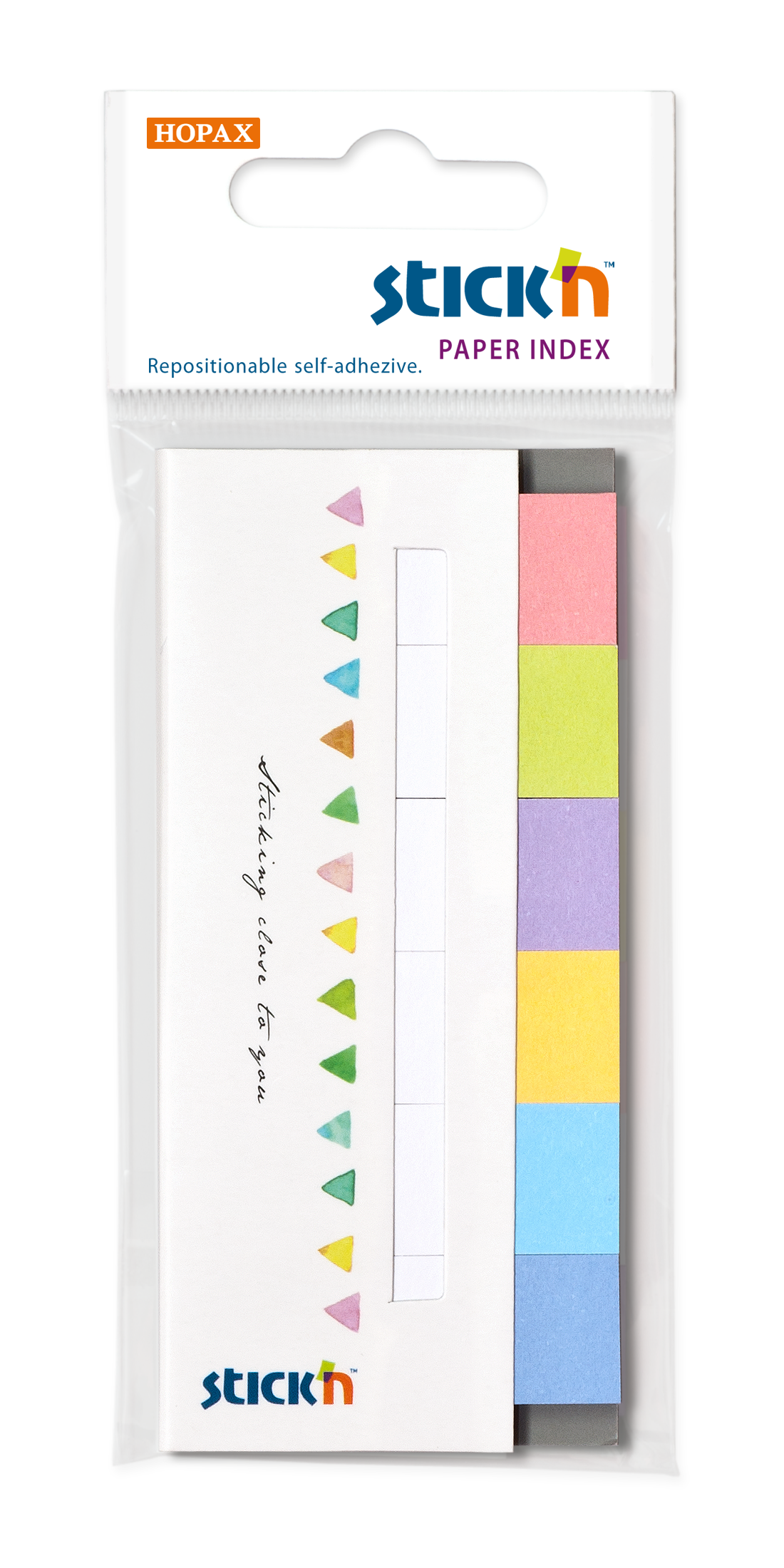 Papírové samolepicí záložky Stick'n 45 × 15 mm, 6 × 30 lístků, pudrové barvy