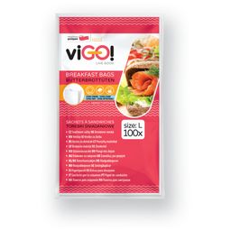 Obrázek produktu: Papírové svačinové sáčky 22 x 19 cm - 100 ks