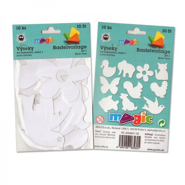 Papírové výseky - Zvířata - 10 ks