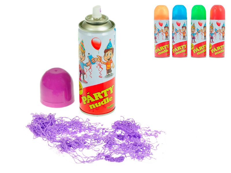 Párty nudle 250 ml ve spreji, mix 5 barev
