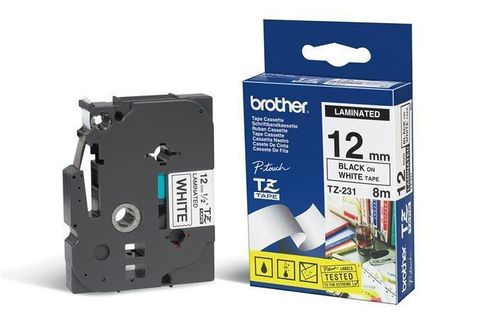 Obrázek produktu: Páska Brother 12 mm × 8 m, bílá-černá