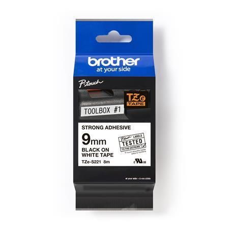 Obrázek produktu: Páska Brother 9 mm × 8 m, bílá-černá