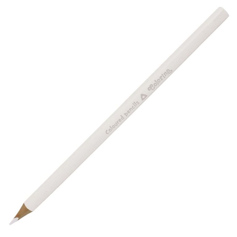 Pastelka Colorino trojhranná - bílá, 1 ks