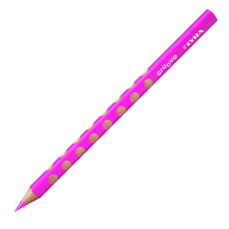 Pastelka Lyra GROOVE JUMBO, trojhranná - svítící růžová