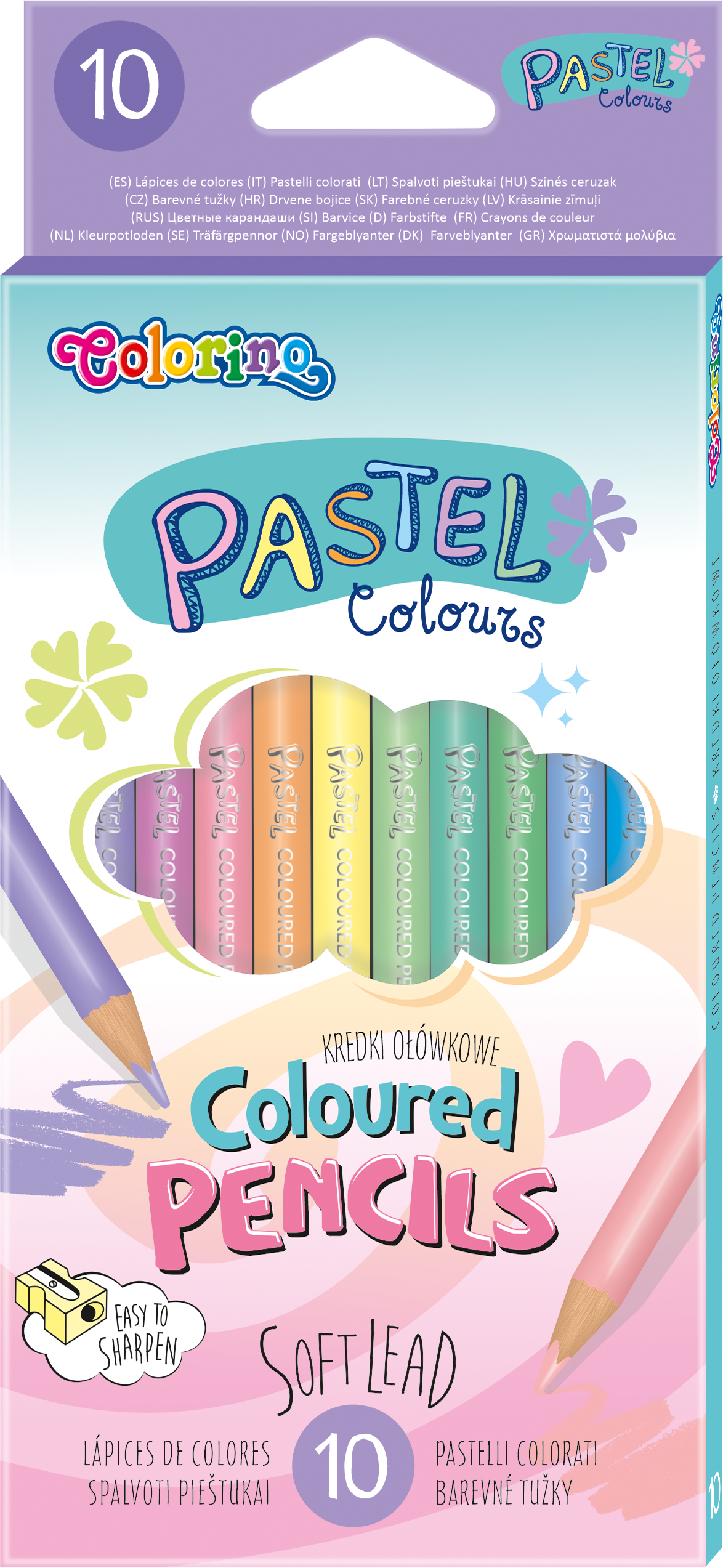 Pastelky Colorino - pastelové, 10 barev (kulaté)
