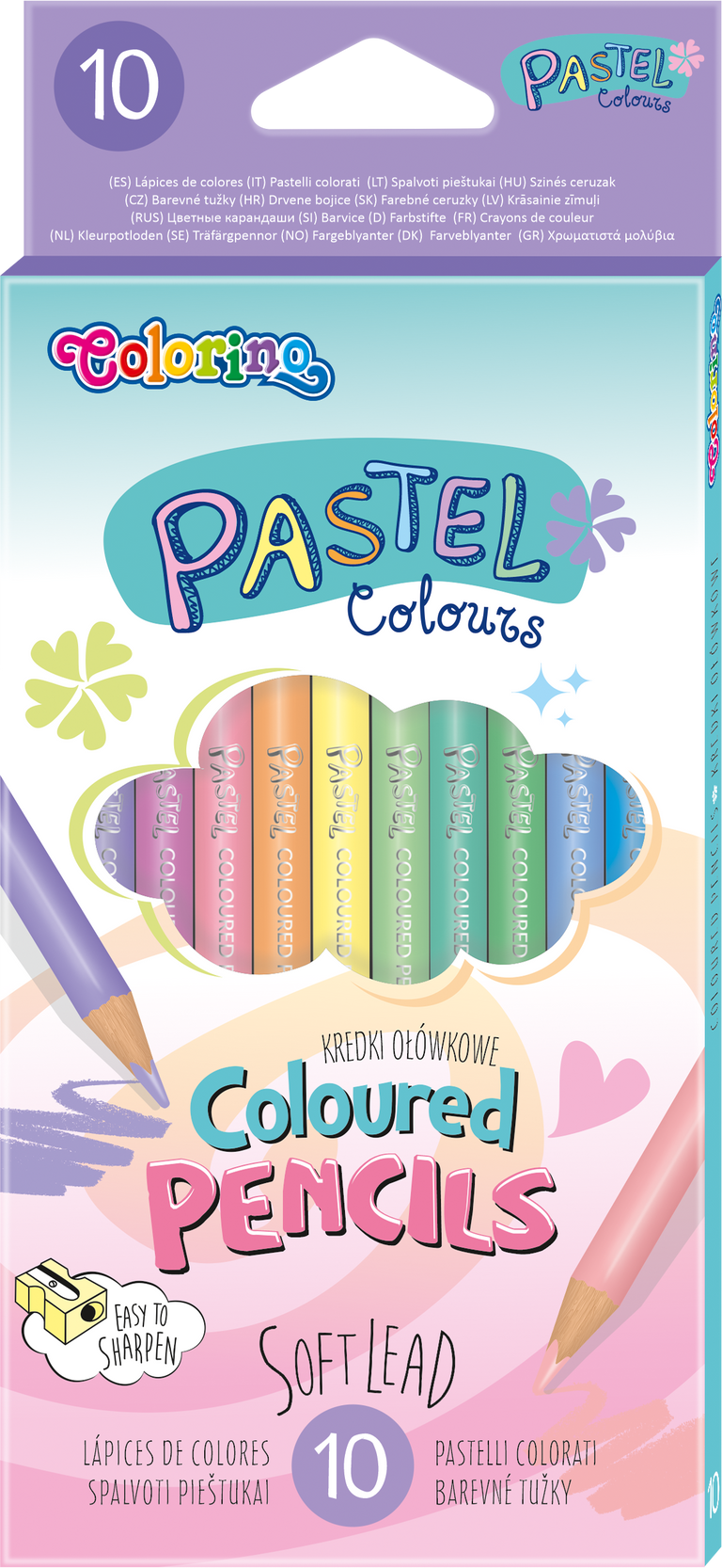 Pastelky Colorino - pastelové, 10 barev (kulaté)