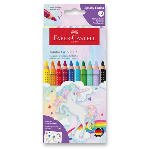 Obrázek produktu: Pastelky Faber-Castell Colour Grip Jumbo Unicorn - 10 barev